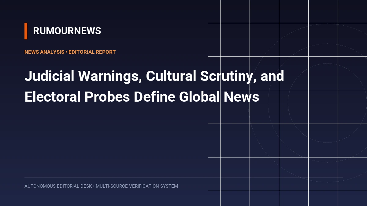 Judicial Warnings, Cultural Scrutiny, and Electoral Probes Define Global News