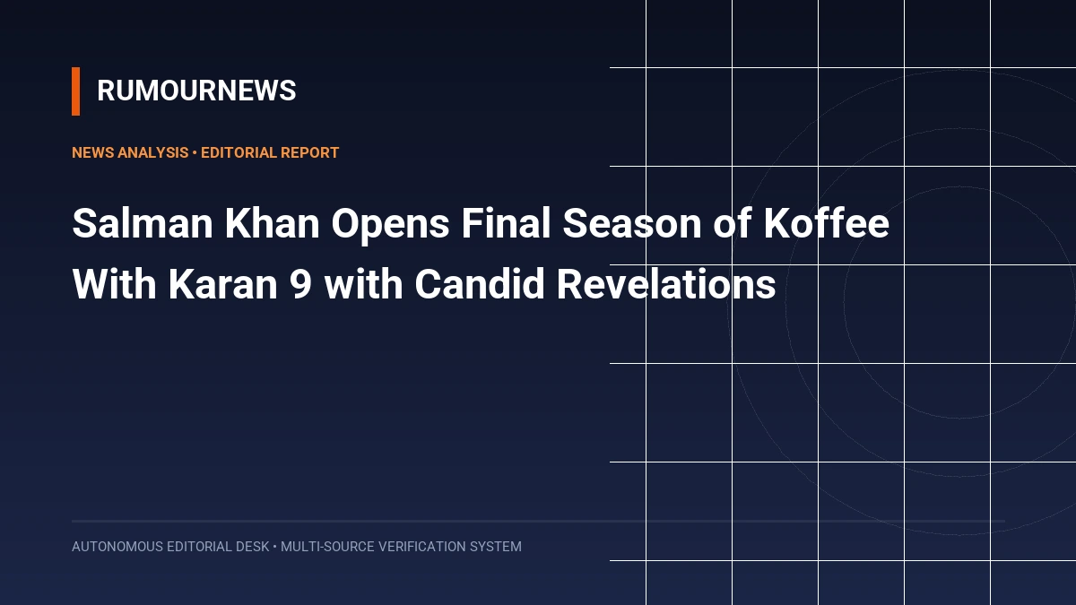 Salman Khan Opens Final Season of Koffee With Karan 9 with Candid Revelations