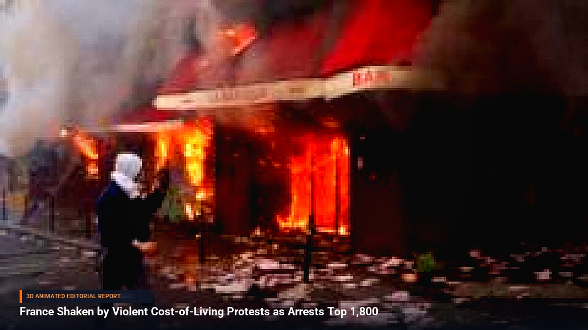 France Shaken by Violent Cost-of-Living Protests as Arrests Top 1,800