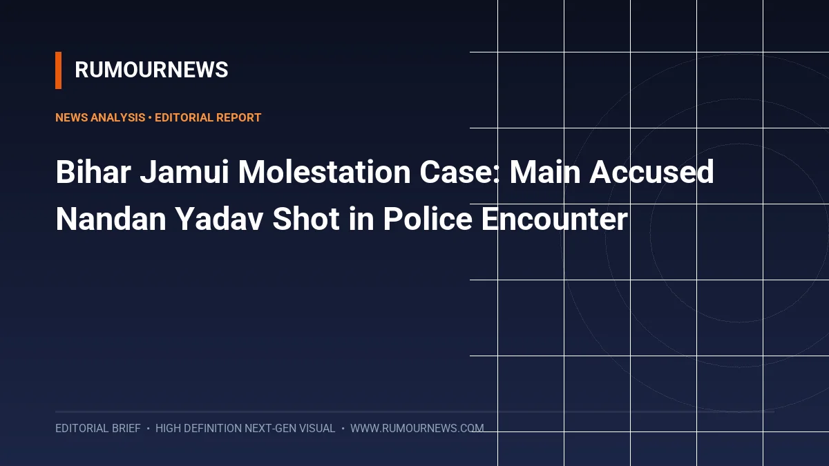 Bihar Jamui Molestation Case: Main Accused Nandan Yadav Shot in Police Encounter