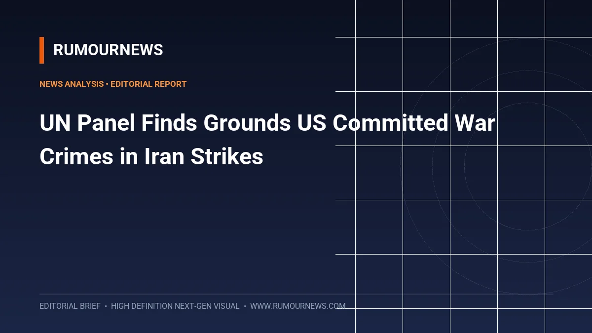 UN Panel Finds Grounds US Committed War Crimes in Iran Strikes