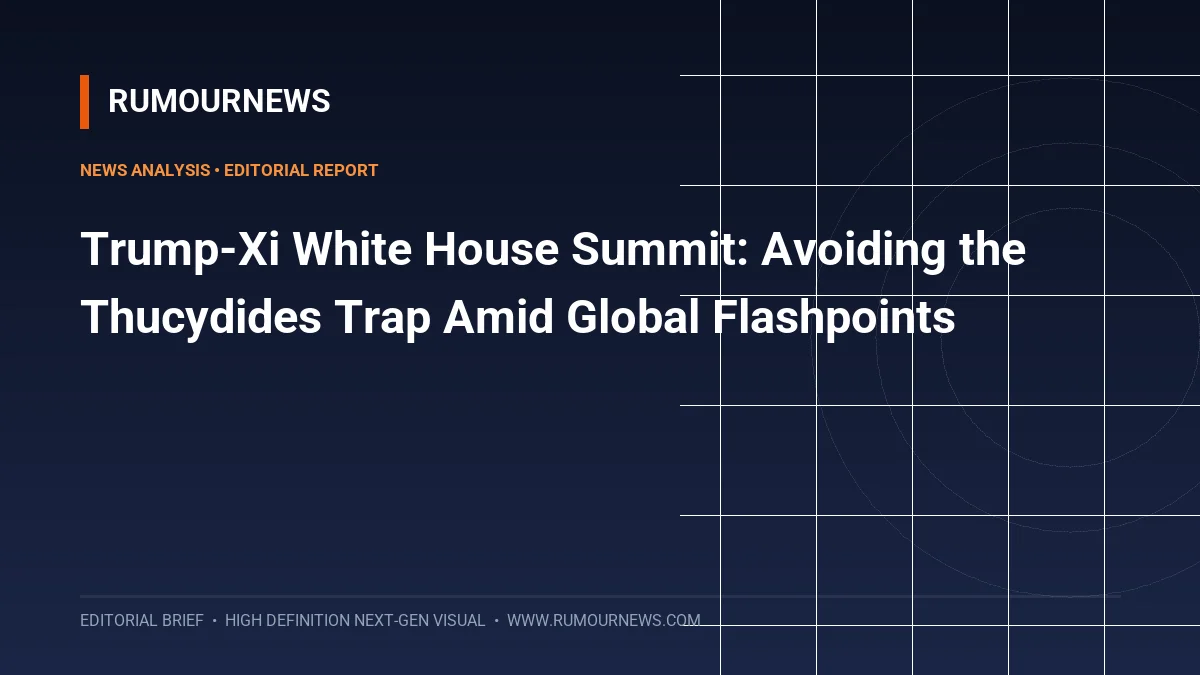 Trump-Xi White House Summit: Avoiding the Thucydides Trap Amid Global Flashpoints