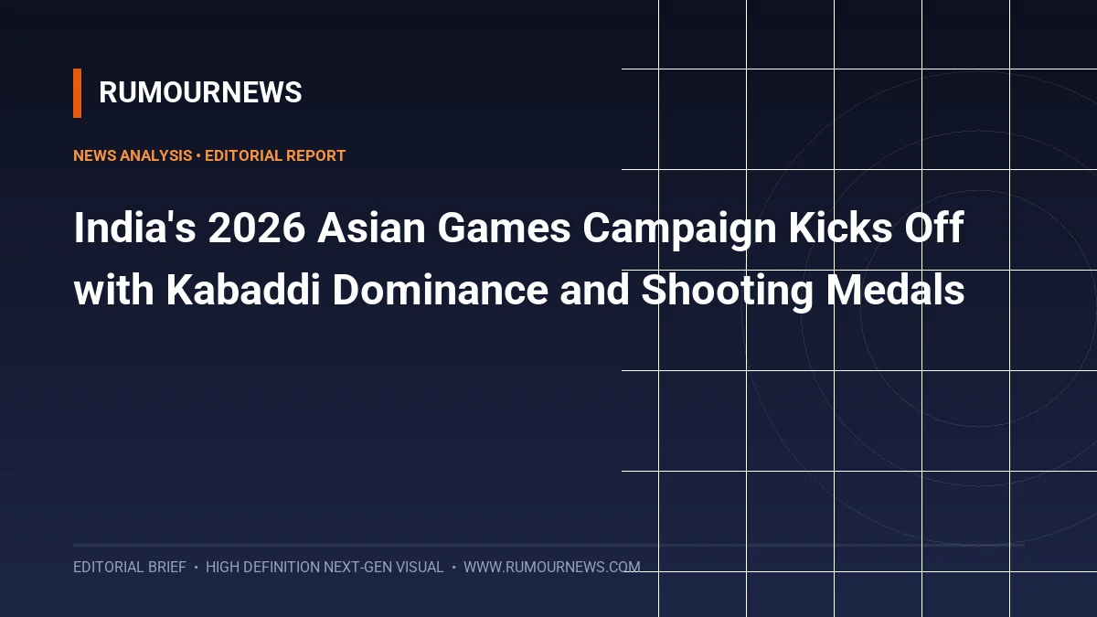 India's 2026 Asian Games Campaign Kicks Off with Kabaddi Dominance and Shooting Medals