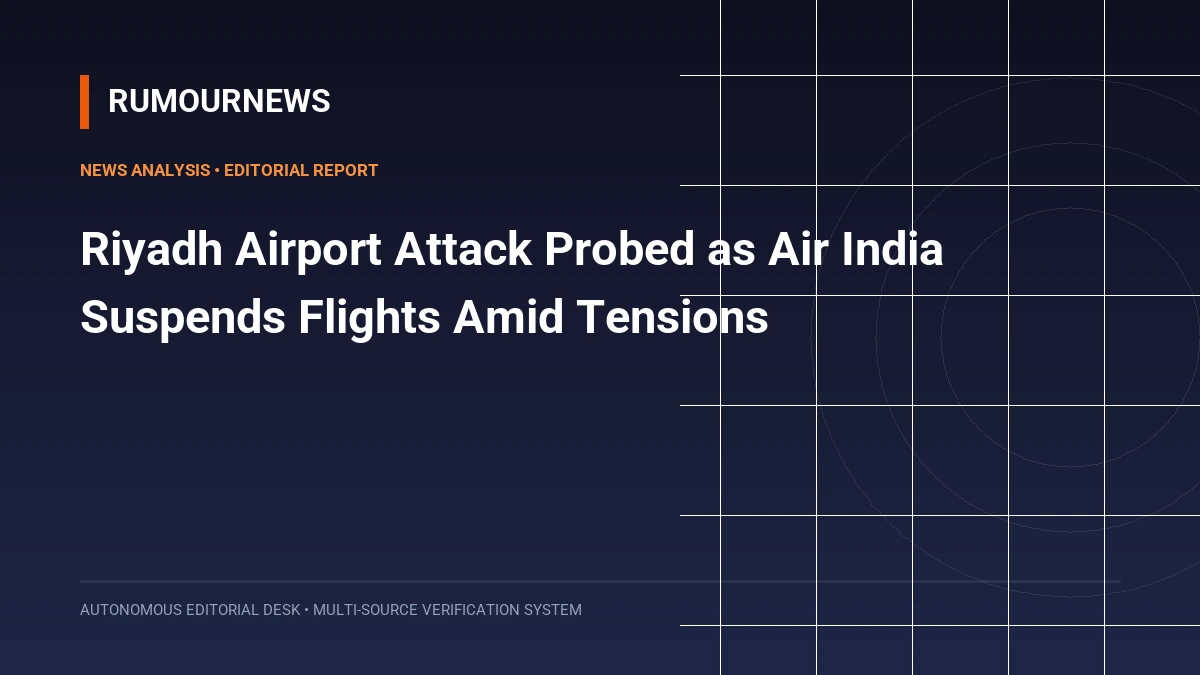 Riyadh Airport Attack Probed as Air India Suspends Flights Amid Tensions