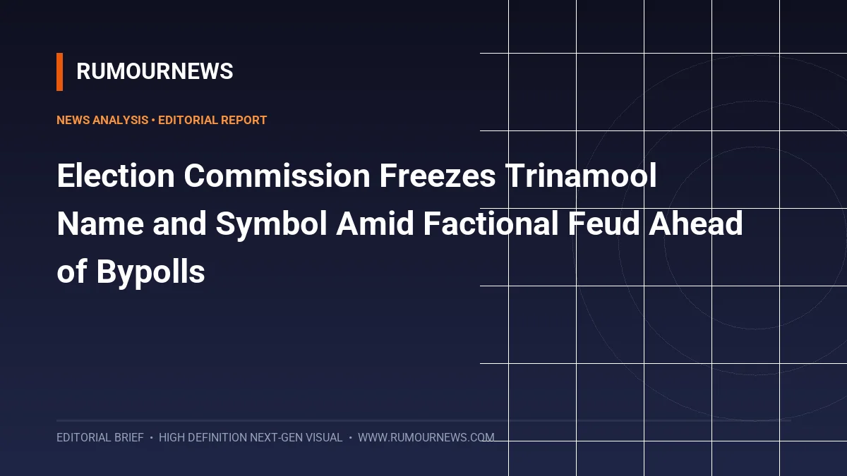 Election Commission Freezes Trinamool Name and Symbol Amid Factional Feud Ahead of Bypolls