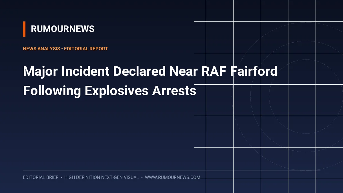 Major Incident Declared Near RAF Fairford Following Explosives Arrests