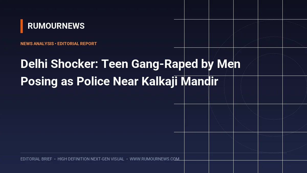 Delhi Shocker: Teen Gang-Raped by Men Posing as Police Near Kalkaji Mandir