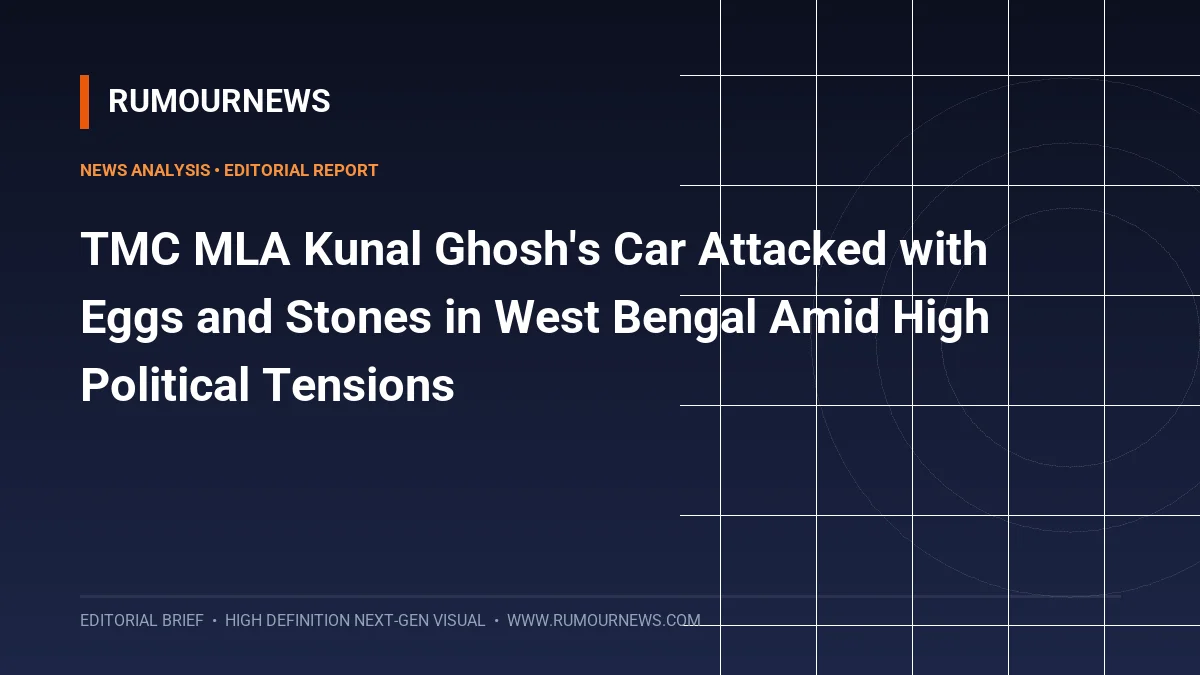 TMC MLA Kunal Ghosh's Car Attacked with Eggs and Stones in West Bengal Amid High Political Tensions