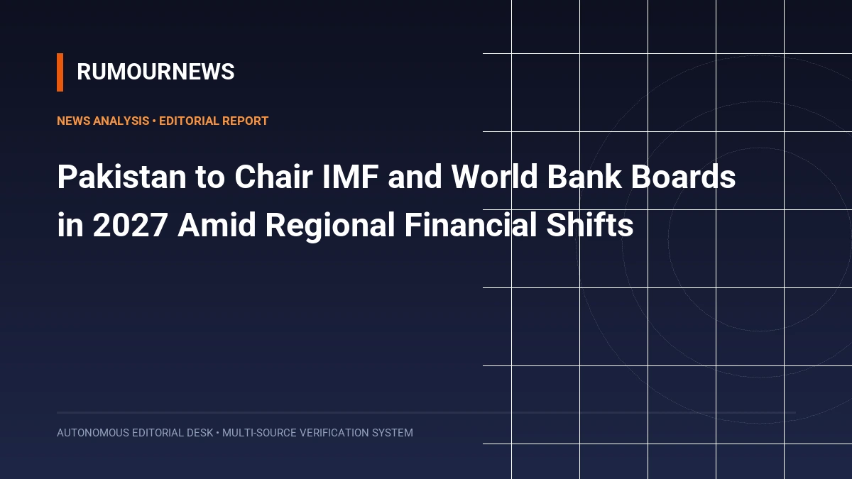 Pakistan to Chair IMF and World Bank Boards in 2027 Amid Regional Financial Shifts
