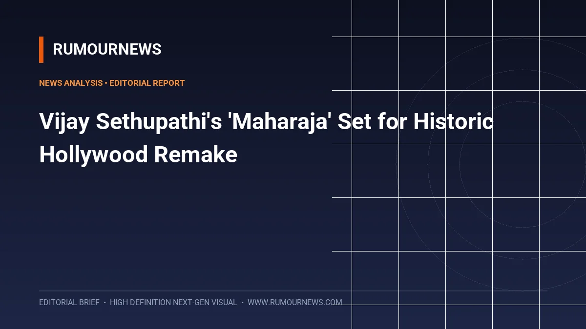 Vijay Sethupathi's 'Maharaja' Set for Historic Hollywood Remake
