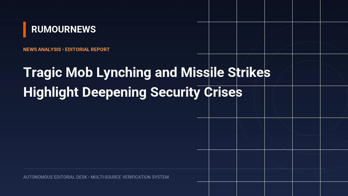 Tragic Mob Lynching and Missile Strikes Highlight Deepening Security Crises