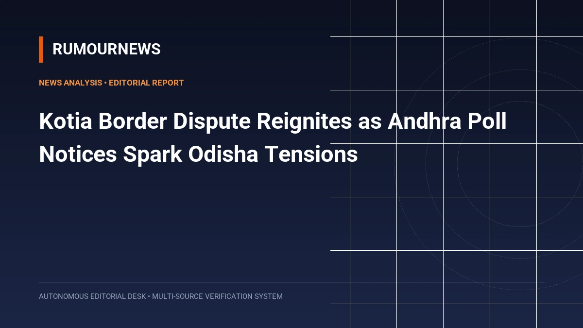Kotia Border Dispute Reignites as Andhra Poll Notices Spark Odisha Tensions