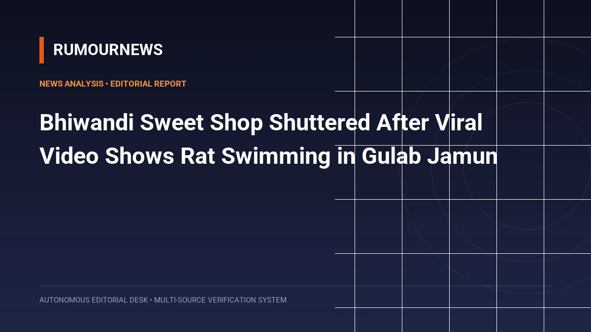 Bhiwandi Sweet Shop Shuttered After Viral Video Shows Rat Swimming in Gulab Jamun