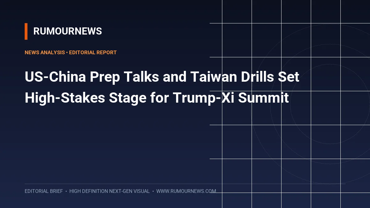 US-China Prep Talks and Taiwan Drills Set High-Stakes Stage for Trump-Xi Summit