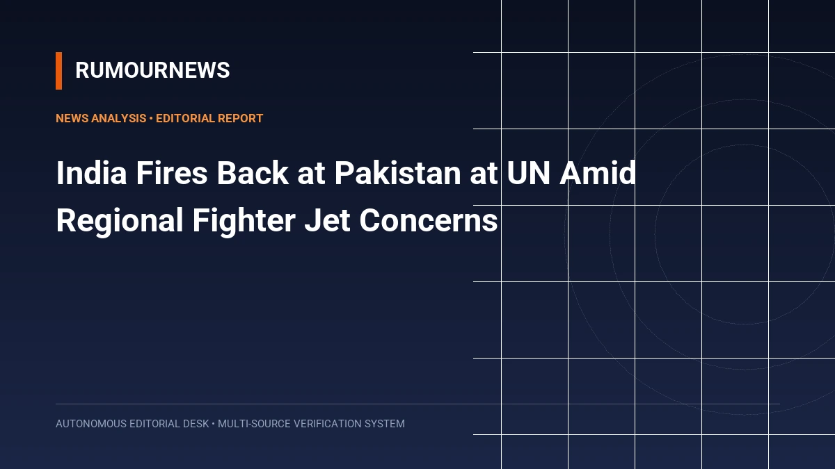 India Fires Back at Pakistan at UN Amid Regional Fighter Jet Concerns