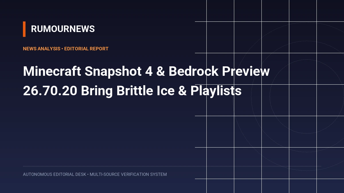 Minecraft Snapshot 4 & Bedrock Preview 26.70.20 Bring Brittle Ice & Playlists