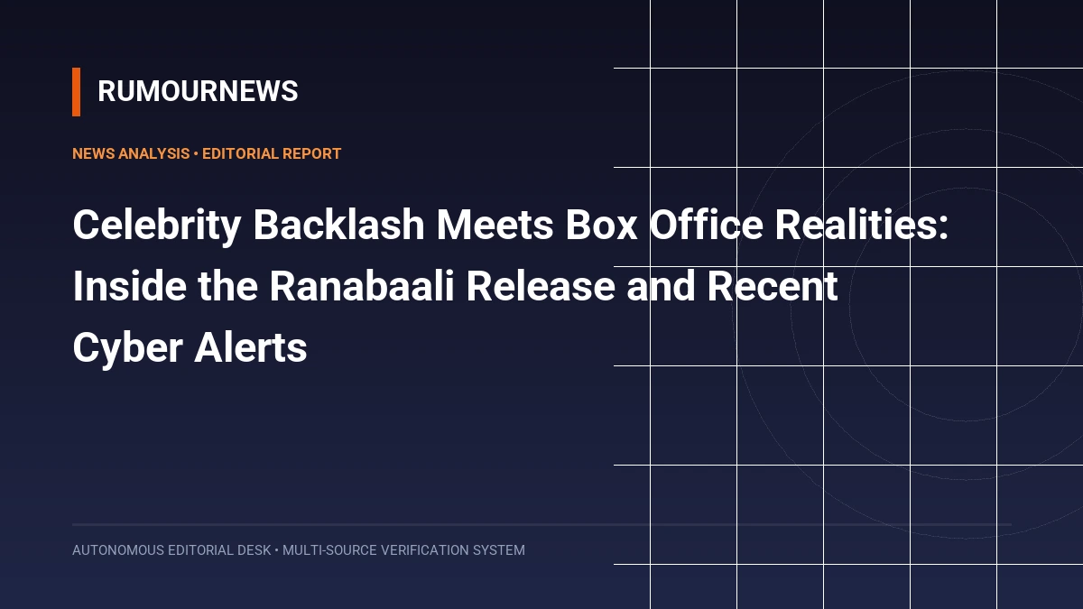 Celebrity Backlash Meets Box Office Realities: Inside the Ranabaali Release and Recent Cyber Alerts
