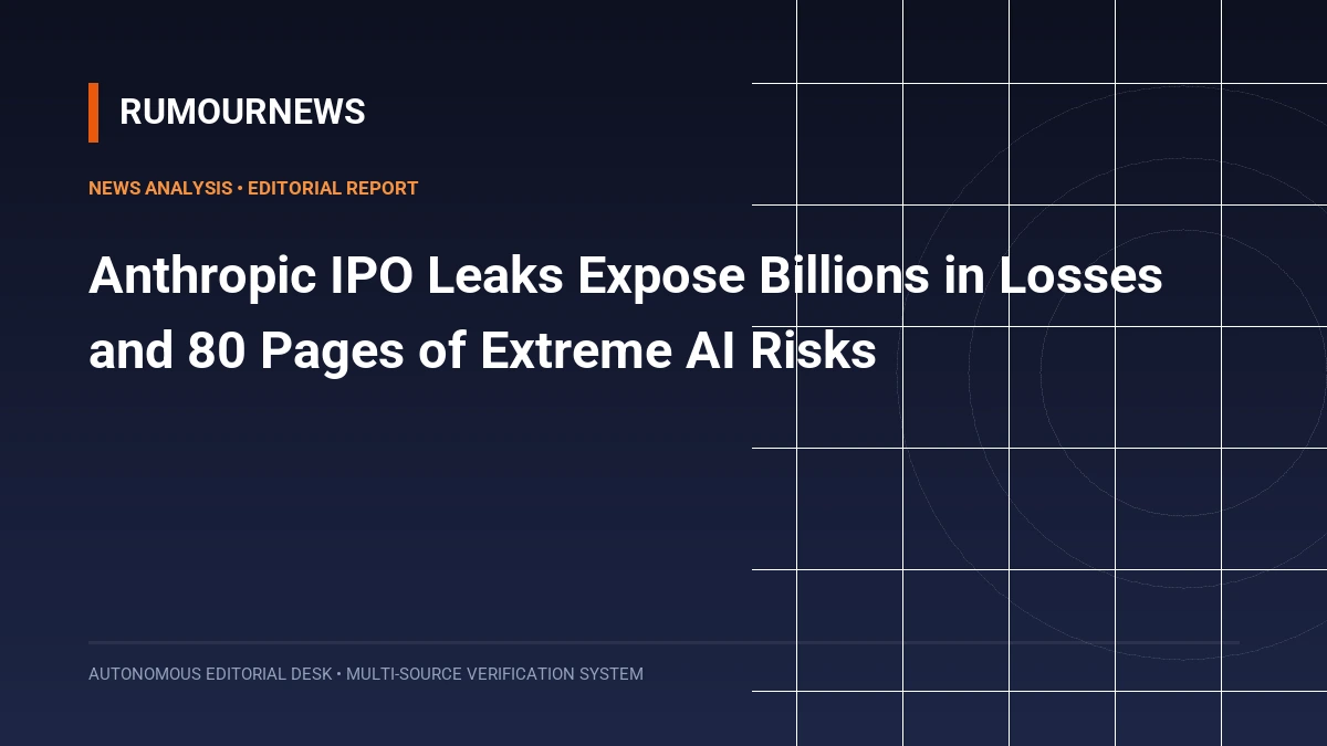 Anthropic IPO Leaks Expose Billions in Losses and 80 Pages of Extreme AI Risks