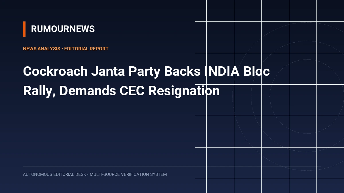 Cockroach Janta Party Backs INDIA Bloc Rally, Demands CEC Resignation
