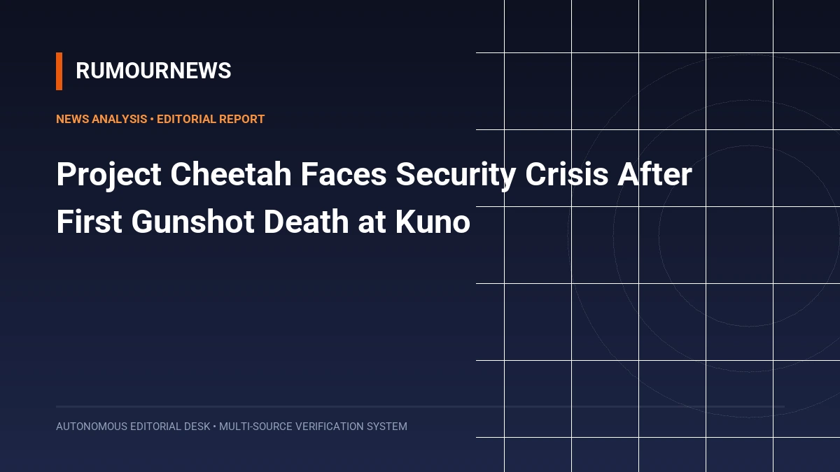 Project Cheetah Faces Security Crisis After First Gunshot Death at Kuno
