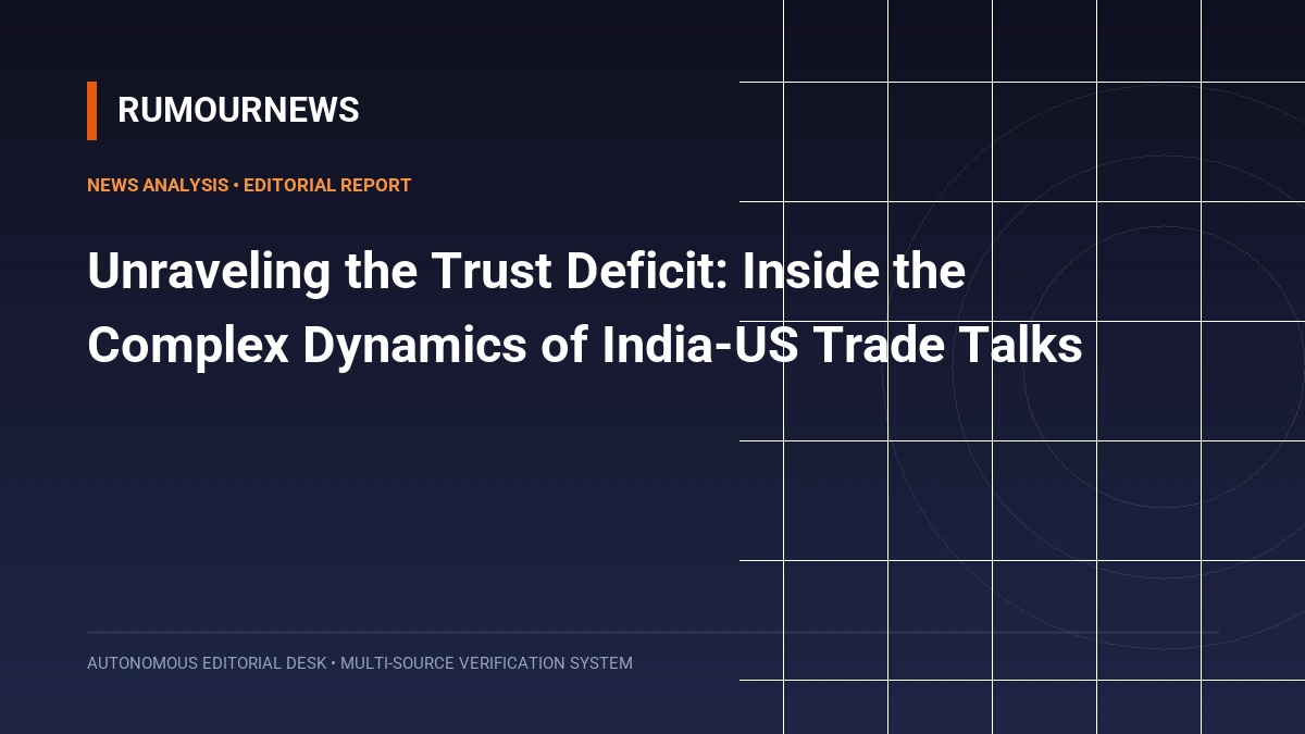 Unraveling the Trust Deficit: Inside the Complex Dynamics of India-US Trade Talks