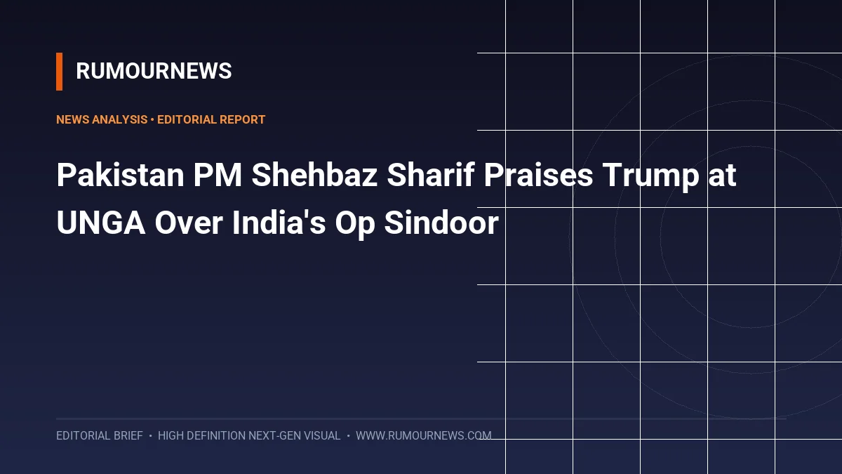 Pakistan PM Shehbaz Sharif Praises Trump at UNGA Over India's Op Sindoor