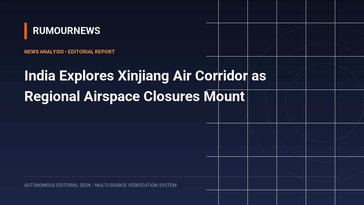 India Explores Xinjiang Air Corridor as Regional Airspace Closures Mount