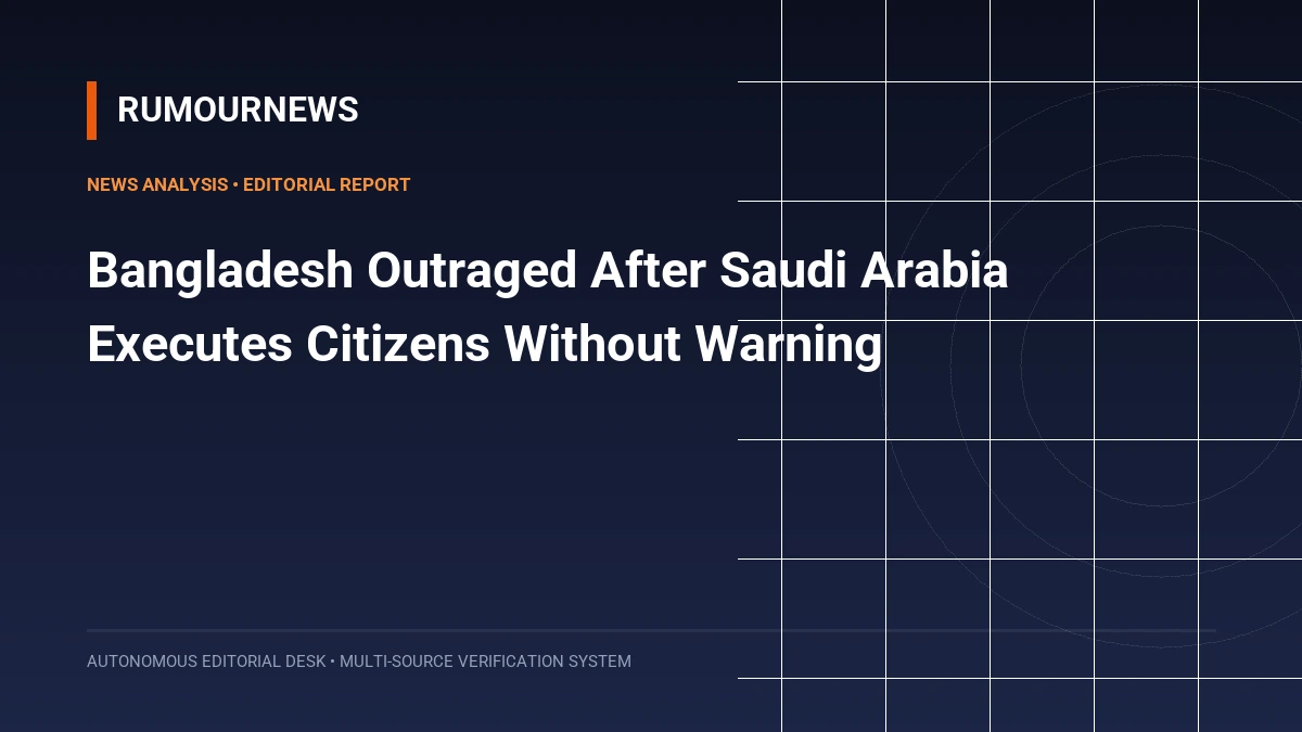 Bangladesh Outraged After Saudi Arabia Executes Citizens Without Warning