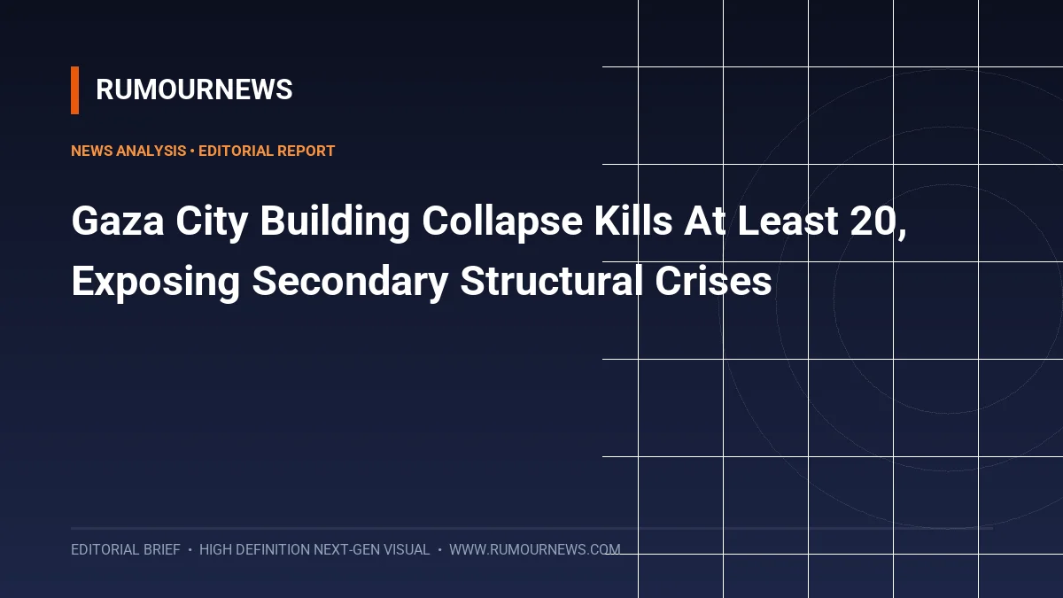 Gaza City Building Collapse Kills At Least 20, Exposing Secondary Structural Crises