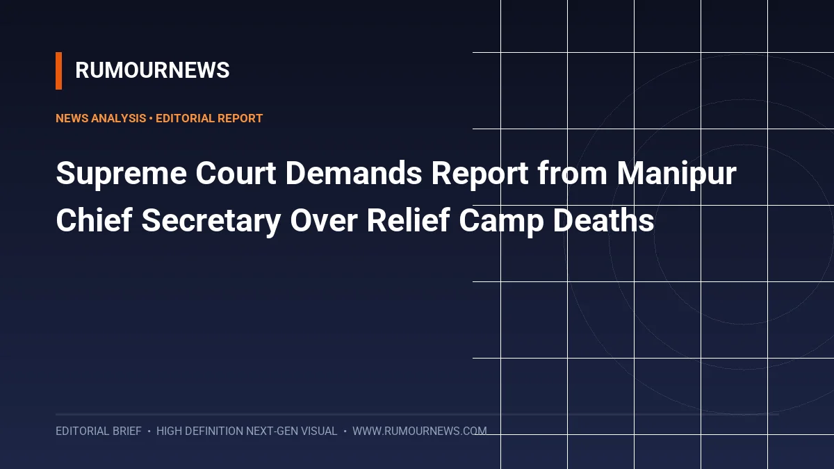 Supreme Court Demands Report from Manipur Chief Secretary Over Relief Camp Deaths