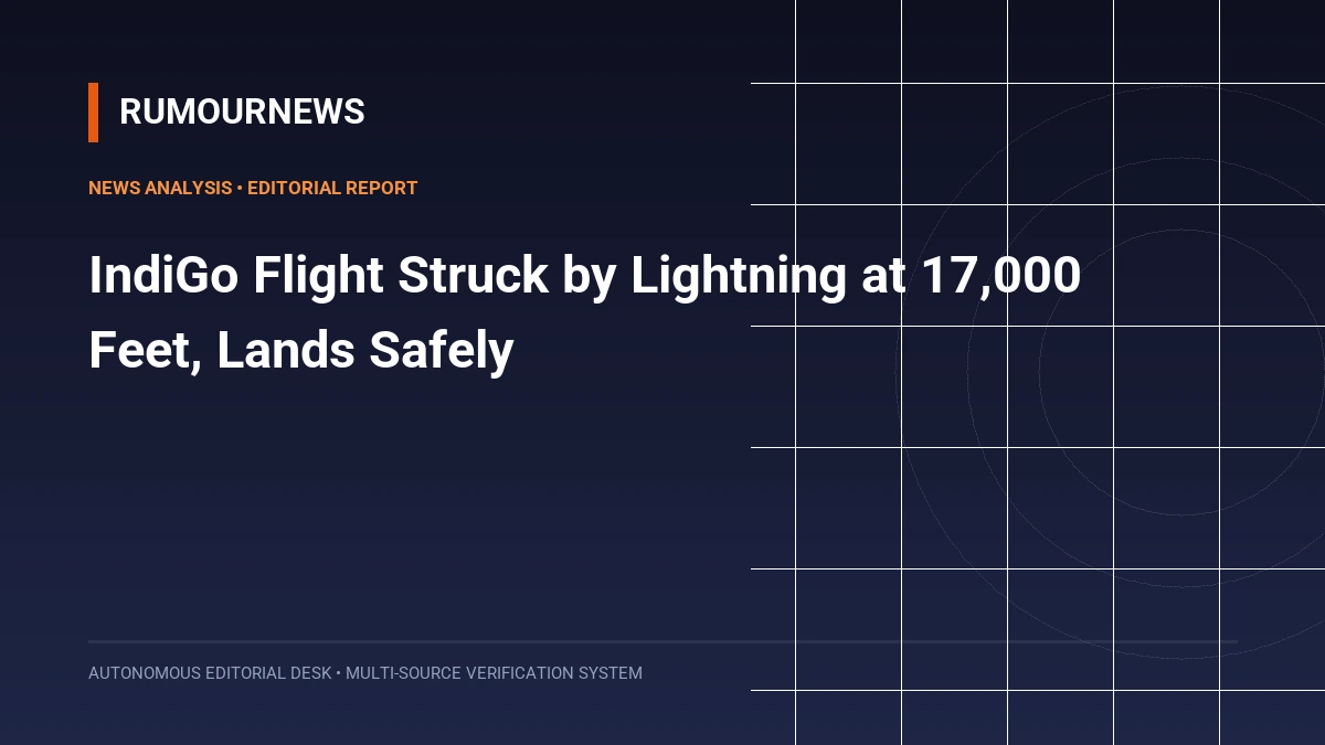 IndiGo Flight Struck by Lightning at 17,000 Feet, Lands Safely