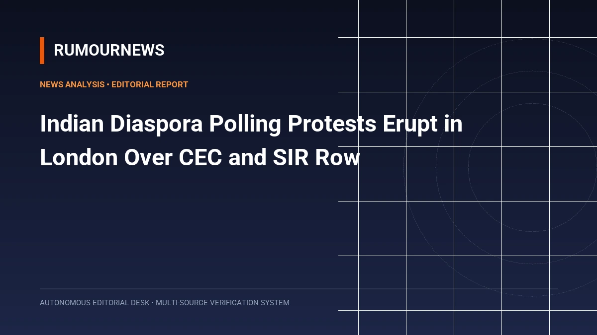 Indian Diaspora Polling Protests Erupt in London Over CEC and SIR Row