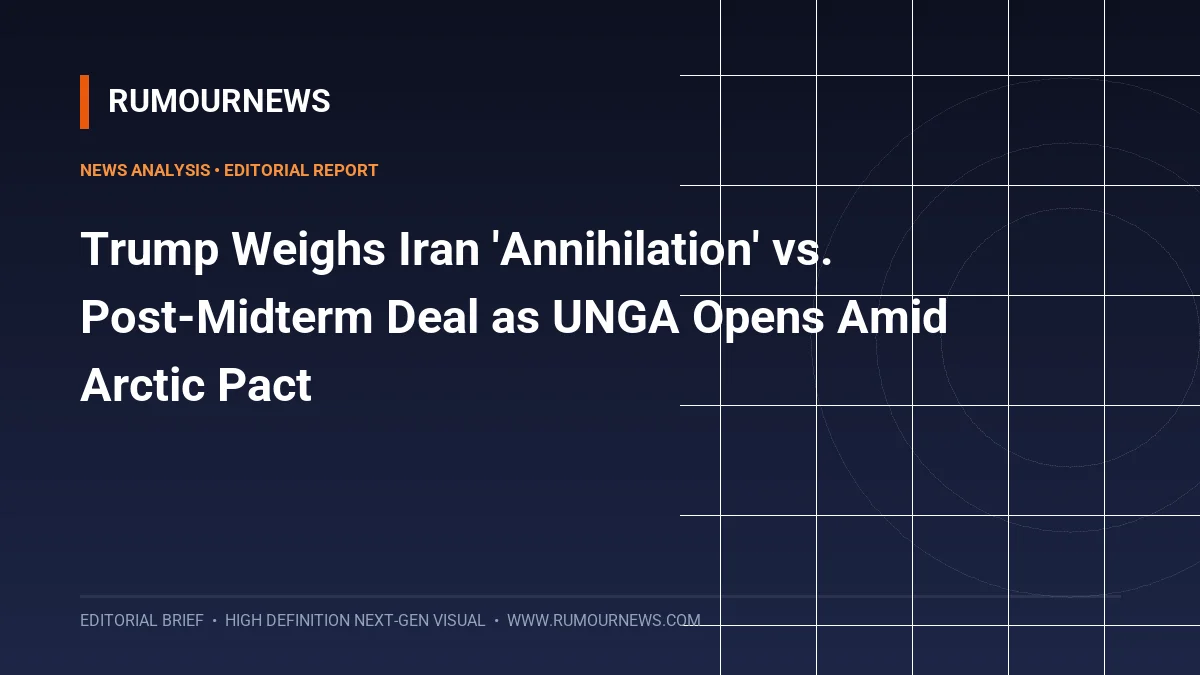 Trump Weighs Iran 'Annihilation' vs. Post-Midterm Deal as UNGA Opens Amid Arctic Pact