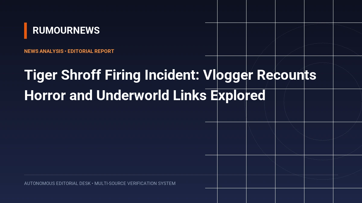 Tiger Shroff Firing Incident: Vlogger Recounts Horror and Underworld Links Explored