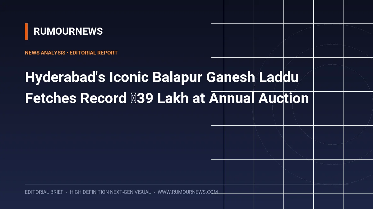 Hyderabad's Iconic Balapur Ganesh Laddu Fetches Record ₹39 Lakh at Annual Auction