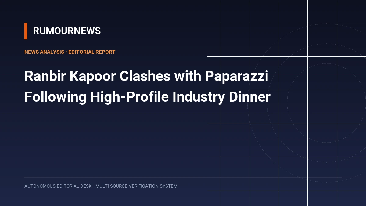 Ranbir Kapoor Clashes with Paparazzi Following High-Profile Industry Dinner