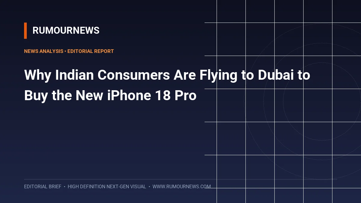 Why Indian Consumers Are Flying to Dubai to Buy the New iPhone 18 Pro