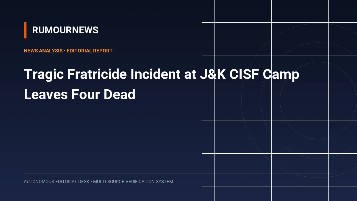 Tragic Fratricide Incident at J&K CISF Camp Leaves Four Dead