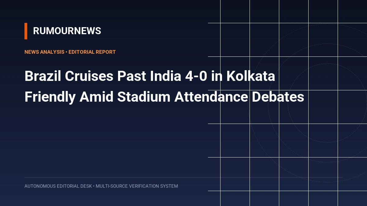 Brazil Cruises Past India 4-0 in Kolkata Friendly Amid Stadium Attendance Debates