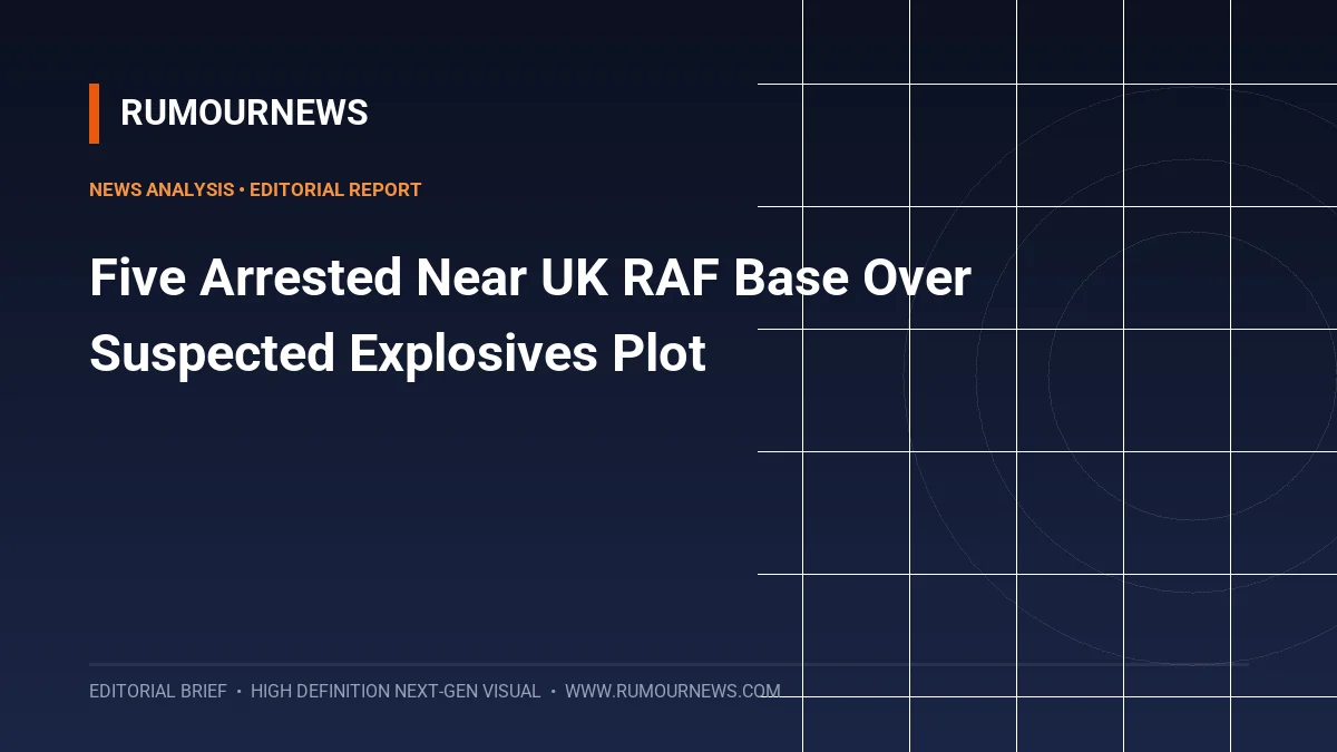 Five Arrested Near UK RAF Base Over Suspected Explosives Plot