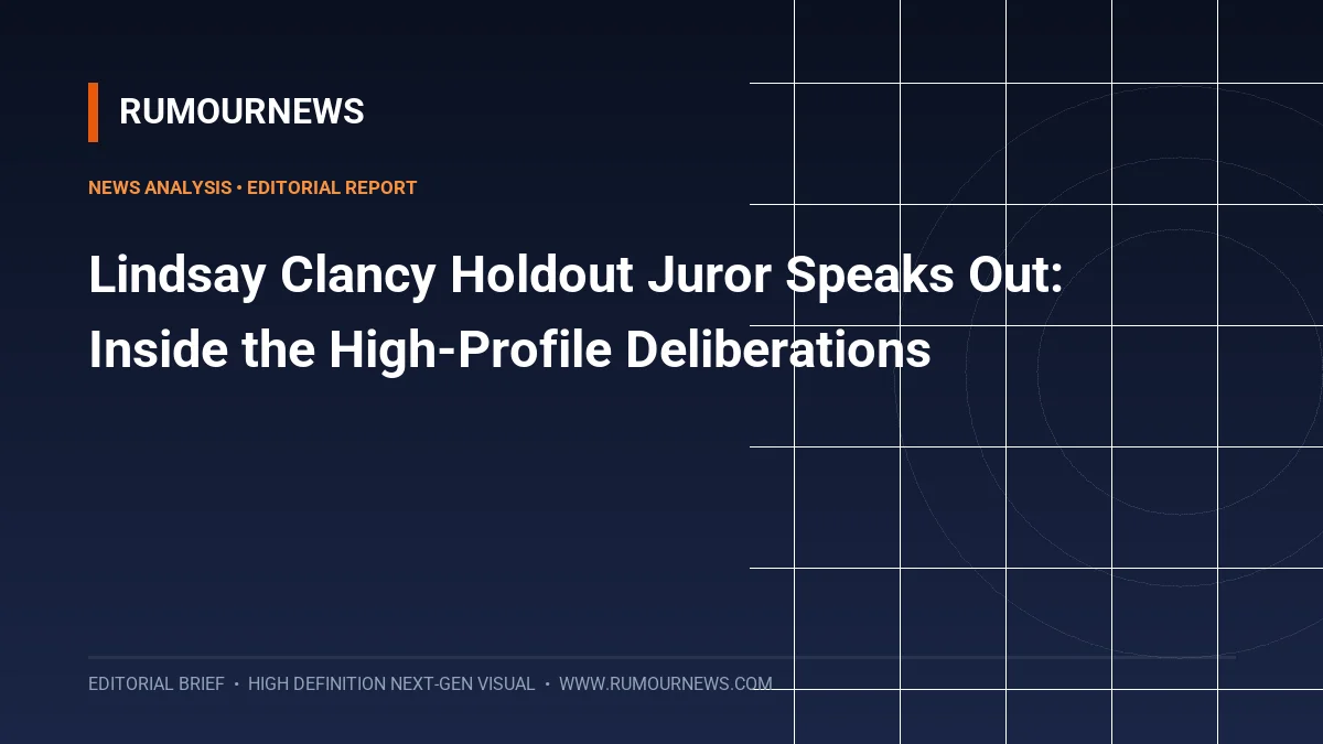Lindsay Clancy Holdout Juror Speaks Out: Inside the High-Profile Deliberations