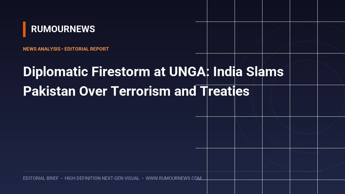 Diplomatic Firestorm at UNGA: India Slams Pakistan Over Terrorism and Treaties