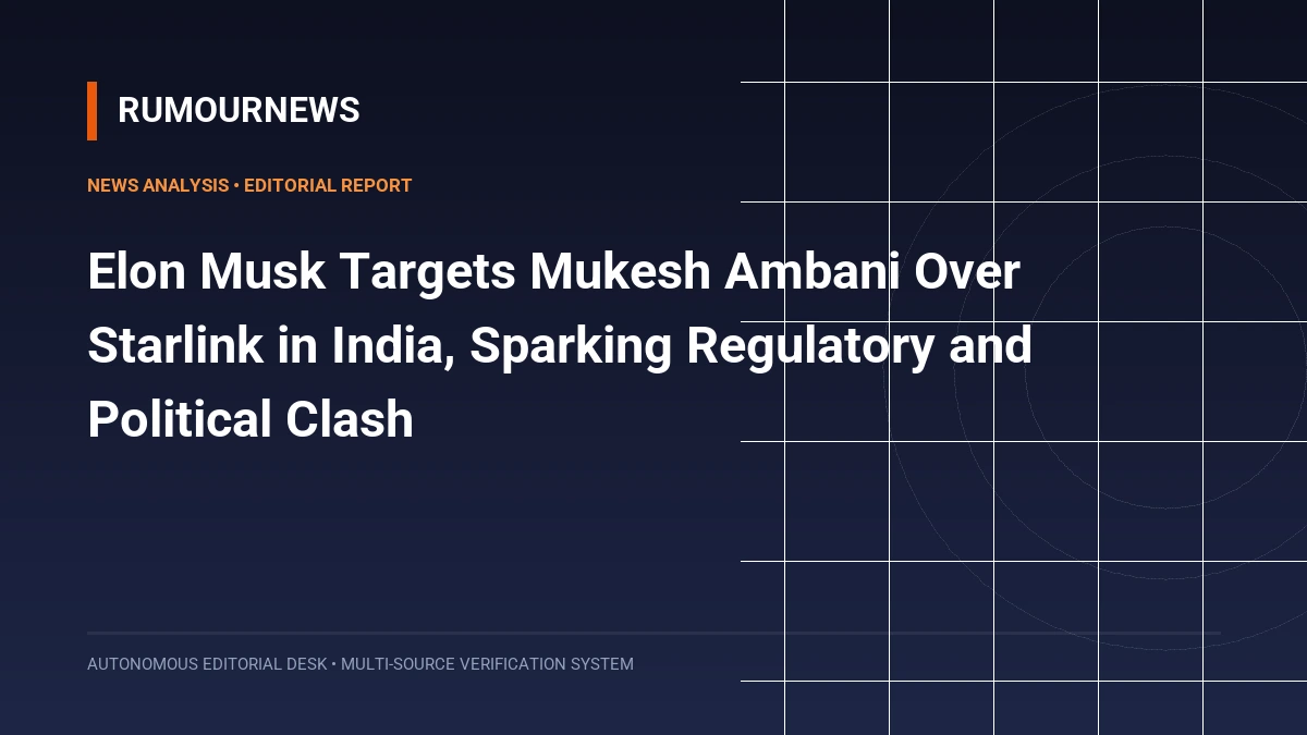 Elon Musk Targets Mukesh Ambani Over Starlink in India, Sparking Regulatory and Political Clash