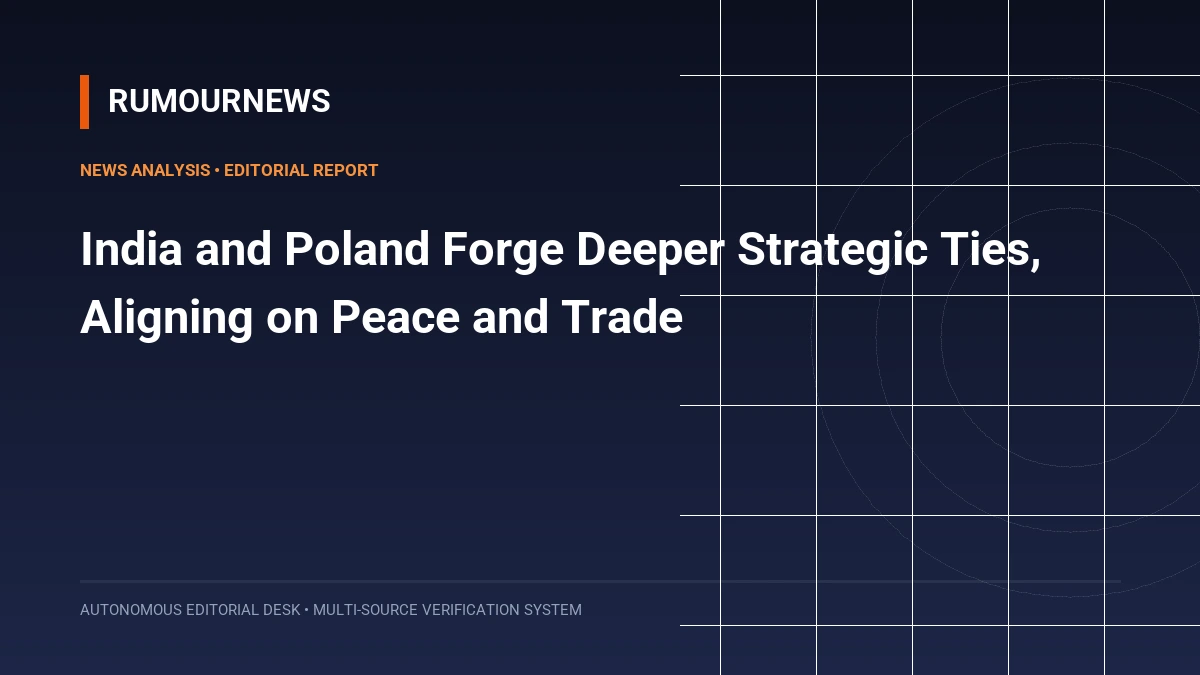 India and Poland Forge Deeper Strategic Ties, Aligning on Peace and Trade