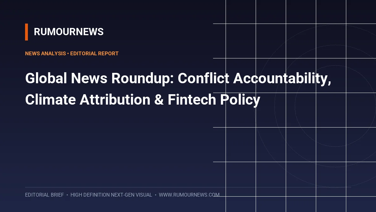 Global News Roundup: Conflict Accountability, Climate Attribution & Fintech Policy