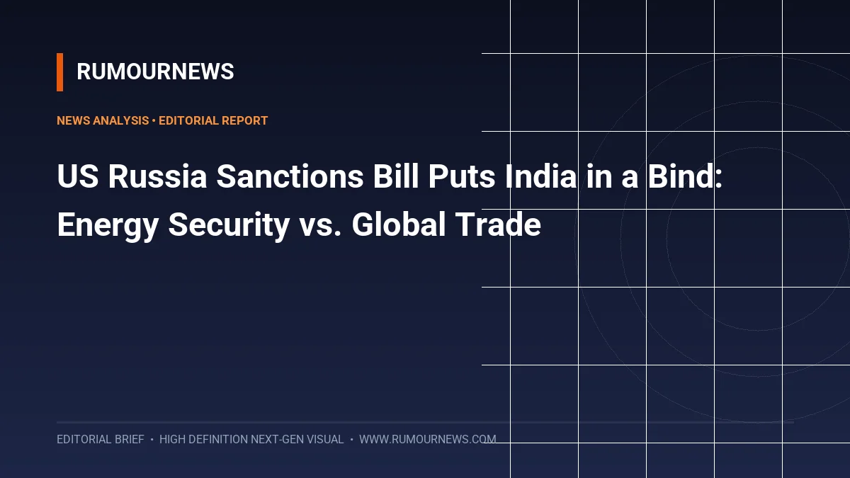 US Russia Sanctions Bill Puts India in a Bind: Energy Security vs. Global Trade