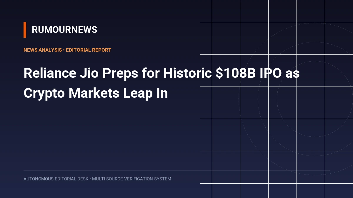 Reliance Jio Preps for Historic $108B IPO as Crypto Markets Leap In