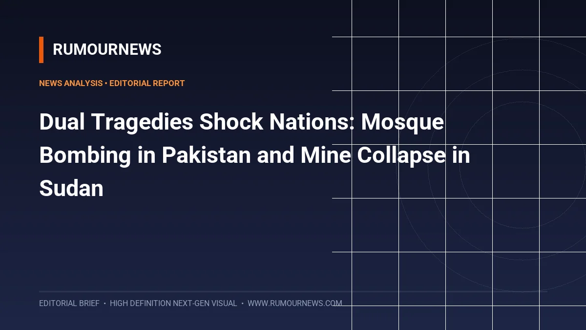 Dual Tragedies Shock Nations: Mosque Bombing in Pakistan and Mine Collapse in Sudan