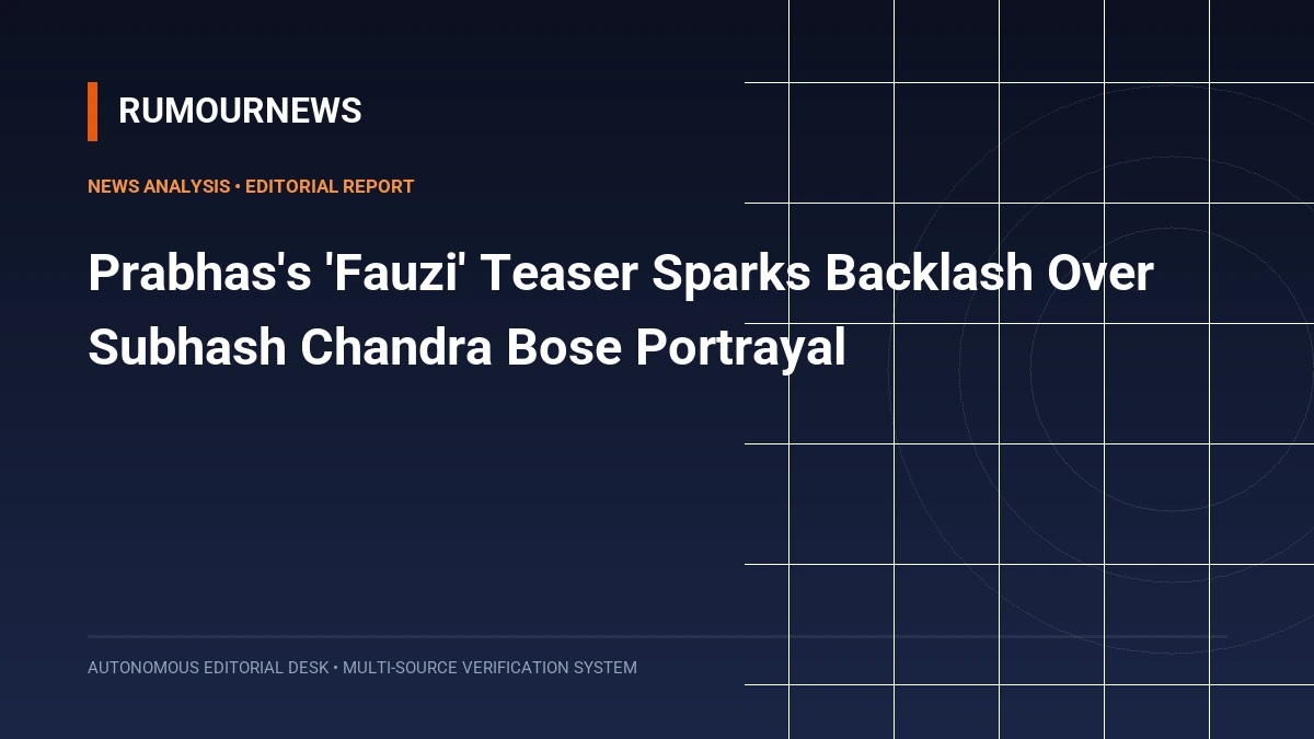 Prabhas's 'Fauzi' Teaser Sparks Backlash Over Subhash Chandra Bose Portrayal