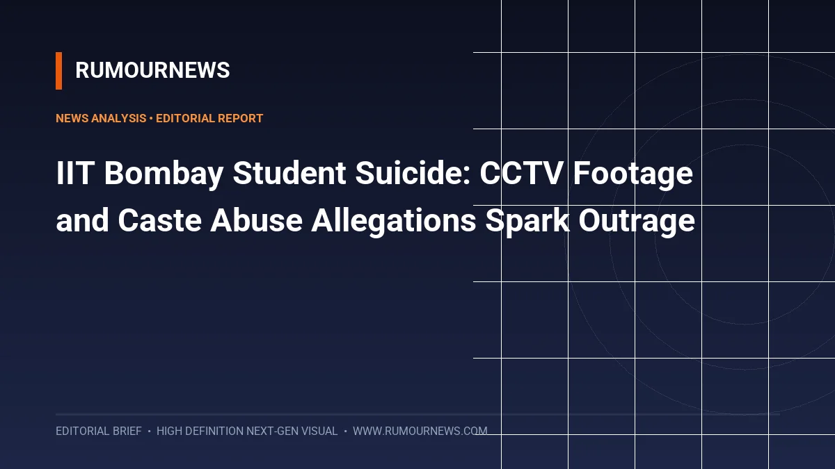 IIT Bombay Student Suicide: CCTV Footage and Caste Abuse Allegations Spark Outrage